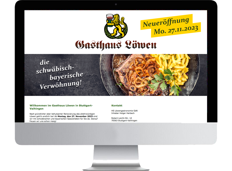 modus_vm Referenz Kommunikation Homepage für das Gasthaus Löwen