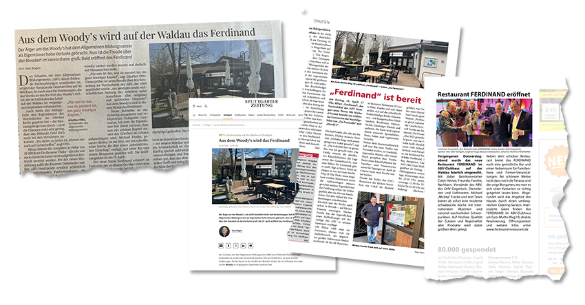 Pressearbeit für das schwäbische Restaurant Ferdinand in Stuttgart Degerloch