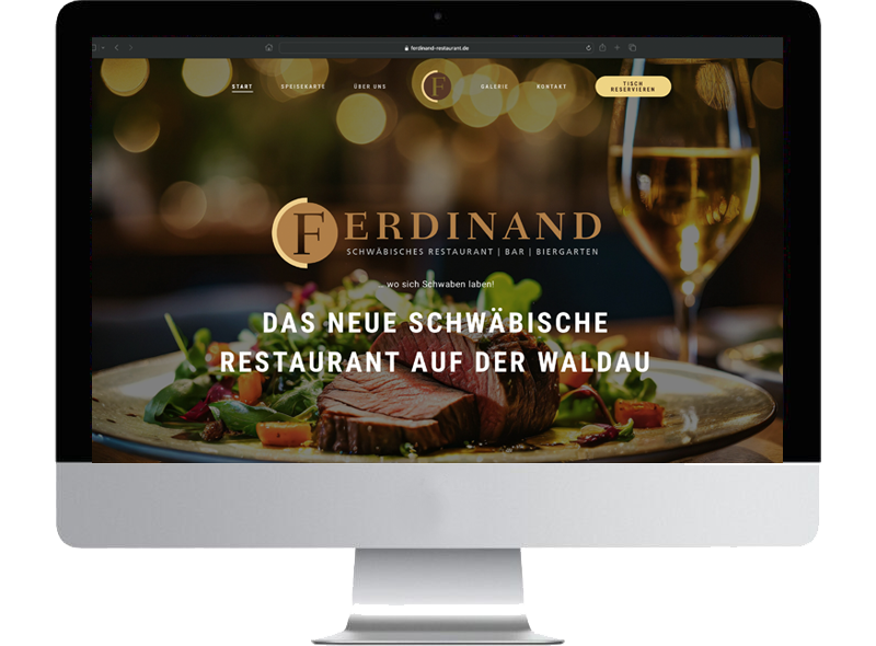 Homepage für das schwäbische Restaurant Ferdinand in Stuttgart Degerloch