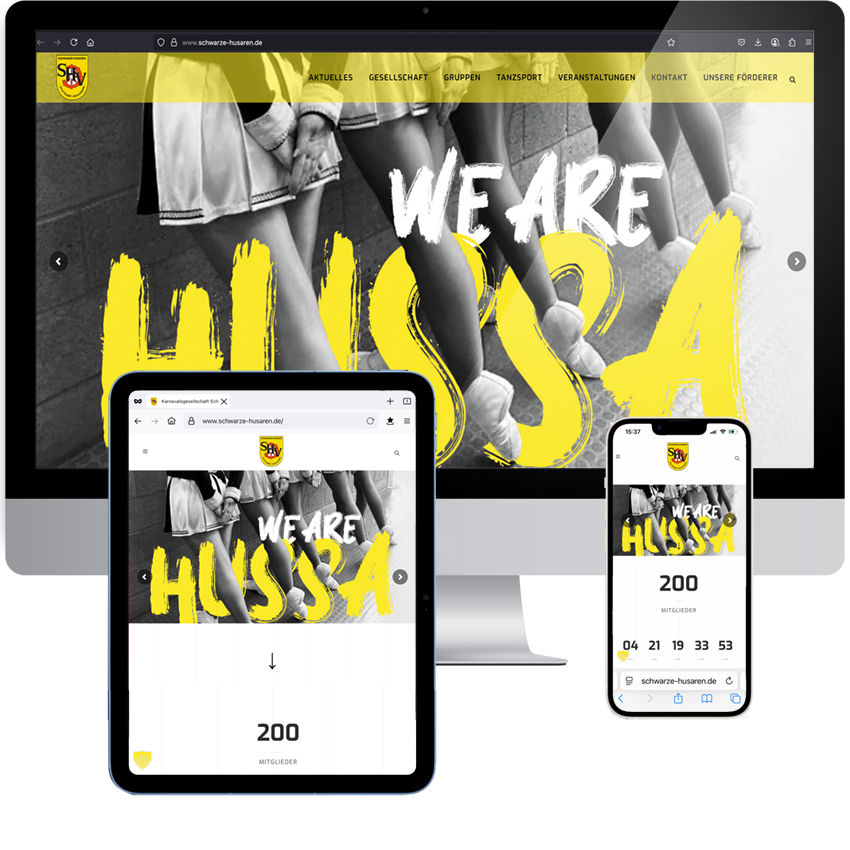 modus_vm Referenz Website / Homepage – Karnevalsgesellschaft Schwarze Husaren